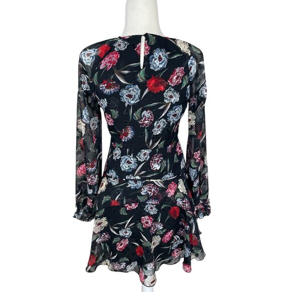Foxiedot Alva Floral Mini Dress Size XS Whimsy Coquette Chic Wedding Guest - Picture 6 of 16